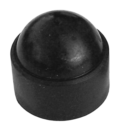 Plastic cap M12, black 19 mm