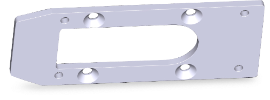 Intermediat plate for door lock of polyester horse trailers