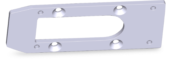 Zwischenplatte f. Türschloß Poly