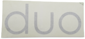 Autocollant "duo" argent