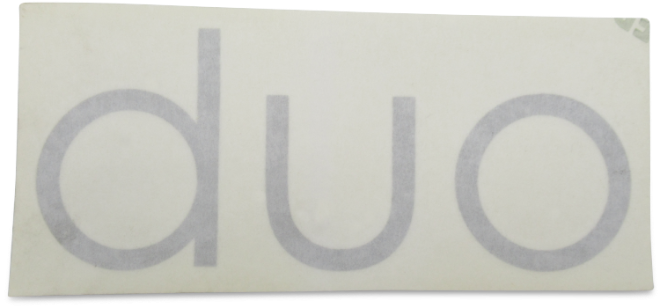 Sticker "duo" silver