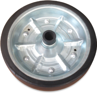 Spare wheel for automatic jockey wheel