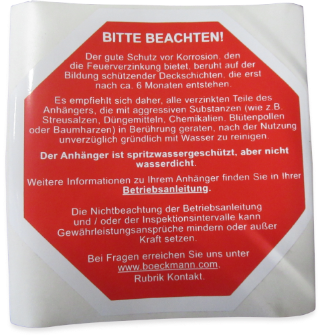 Sticker "Good protection" German