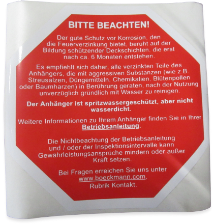 Sticker "Good protection" German