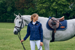 Saddle pad eventing in blue