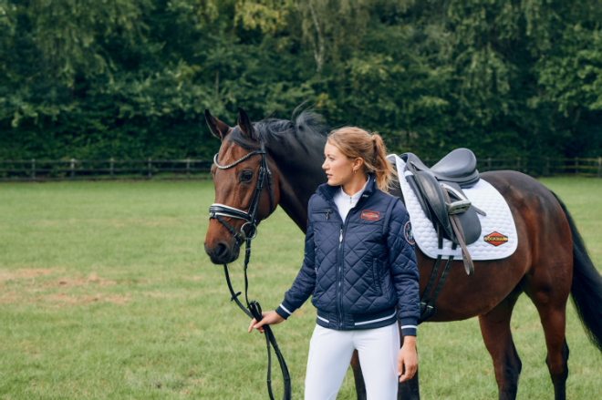 Saddle pad dressage in blue