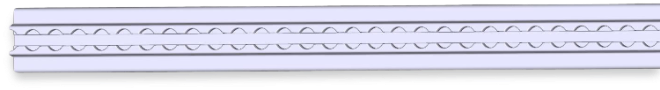 Airline rail for load securing