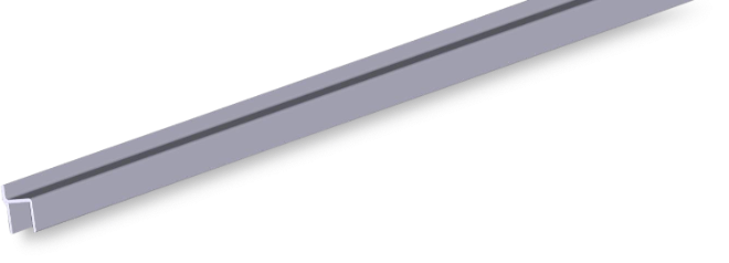 Aluminium border profile 18mm with nose