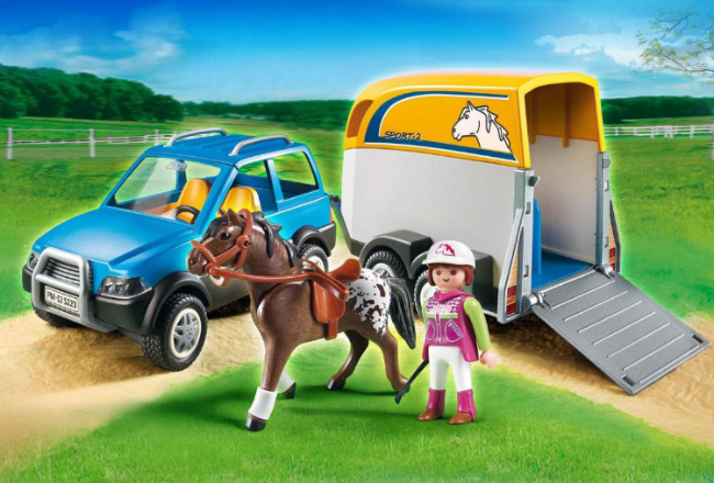 Voiture et van pour poney Playmobil