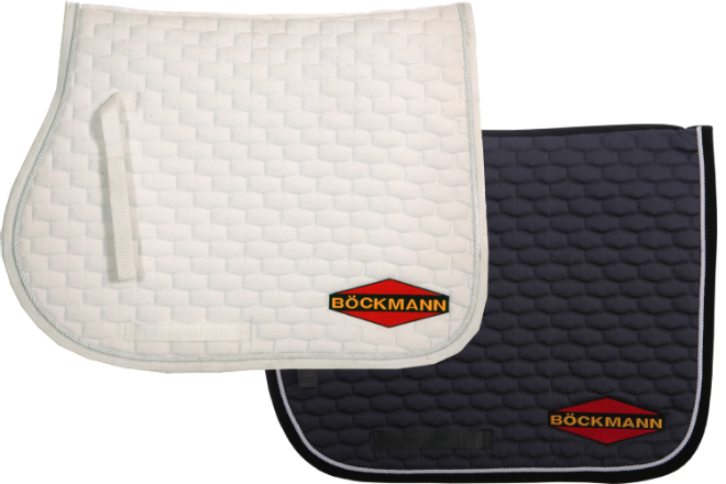 Saddle pad eventing in blue