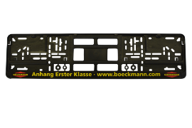 Licence plate holder single-spaced Böckmann branded