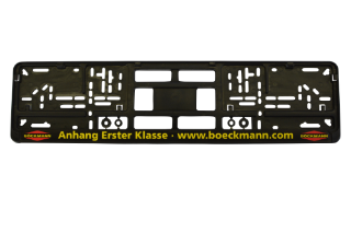 Licence plate holder single-spaced Böckmann branded