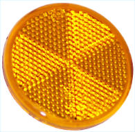 Reflector round yellow self-adhesive