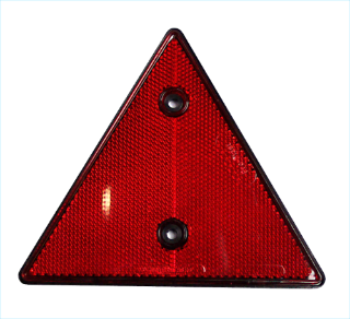 Reflector triangle red screwed