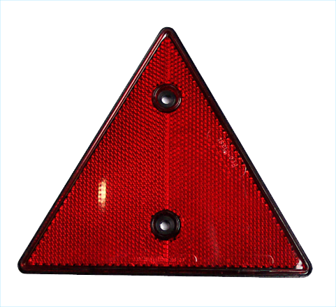 Catadioptre triangulaire, rouge