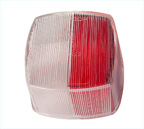 Lens for rear marker lights