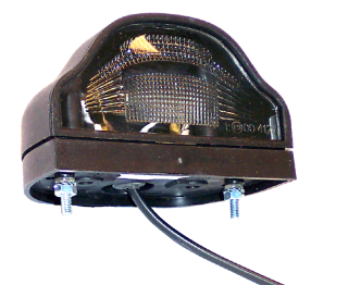 Licence plate light with cable 800mm DC-system