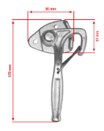 Angle lever lock right size 0