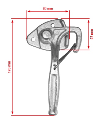 Angle lever lock right size 0