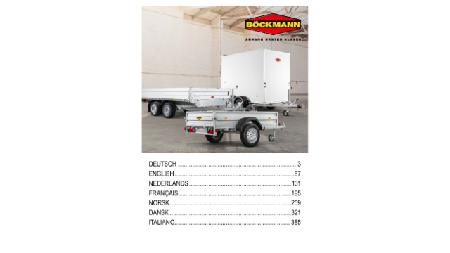 Operating instructions Low-loaders, box trailers and high-bed trailers